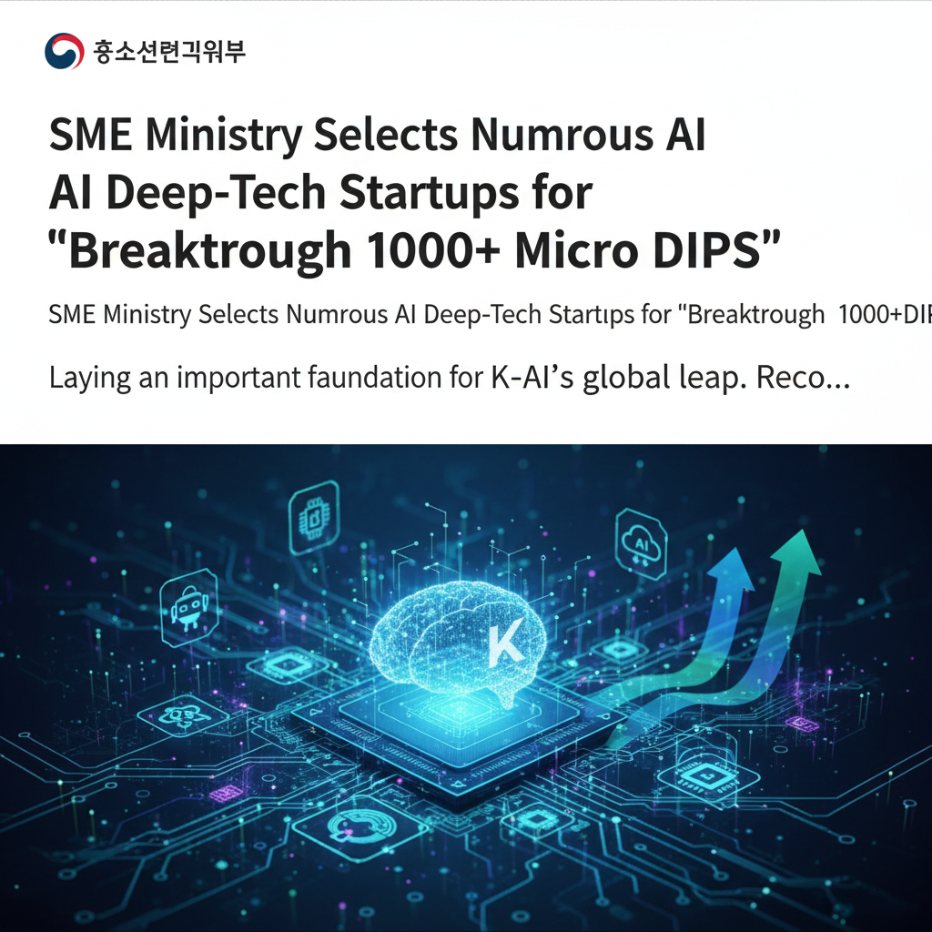 SME Ministry Selects Numerous AI Deep-Tech Startups for 'Breakthrough 1000+ Micro DIPS'