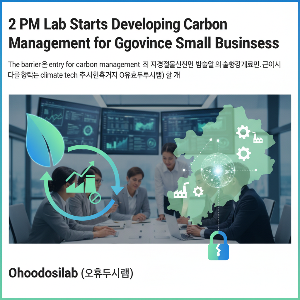 2 PM Lab Starts Developing Carbon Management Service for Gyeonggi Province Small Businesses