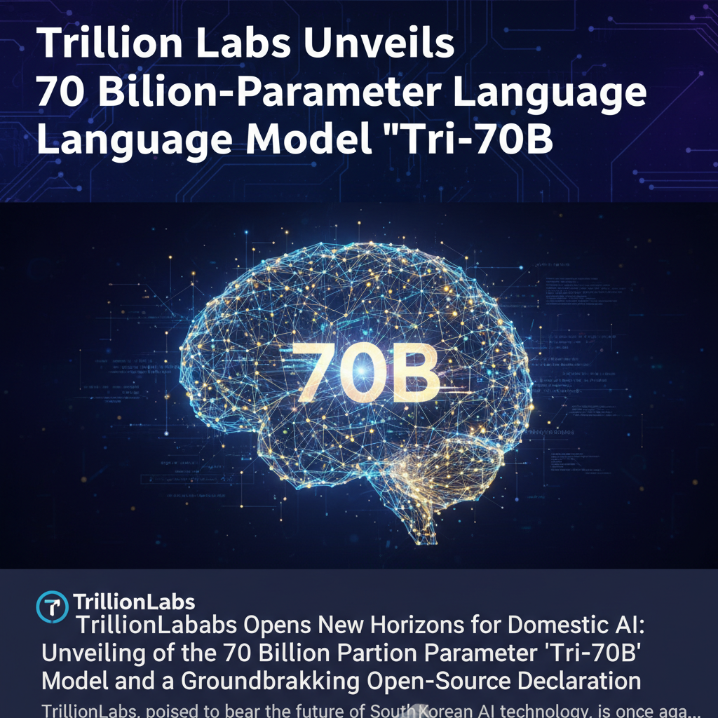 Trillion Labs Unveils 70 Billion-Parameter Language Model 'Tri-70B'