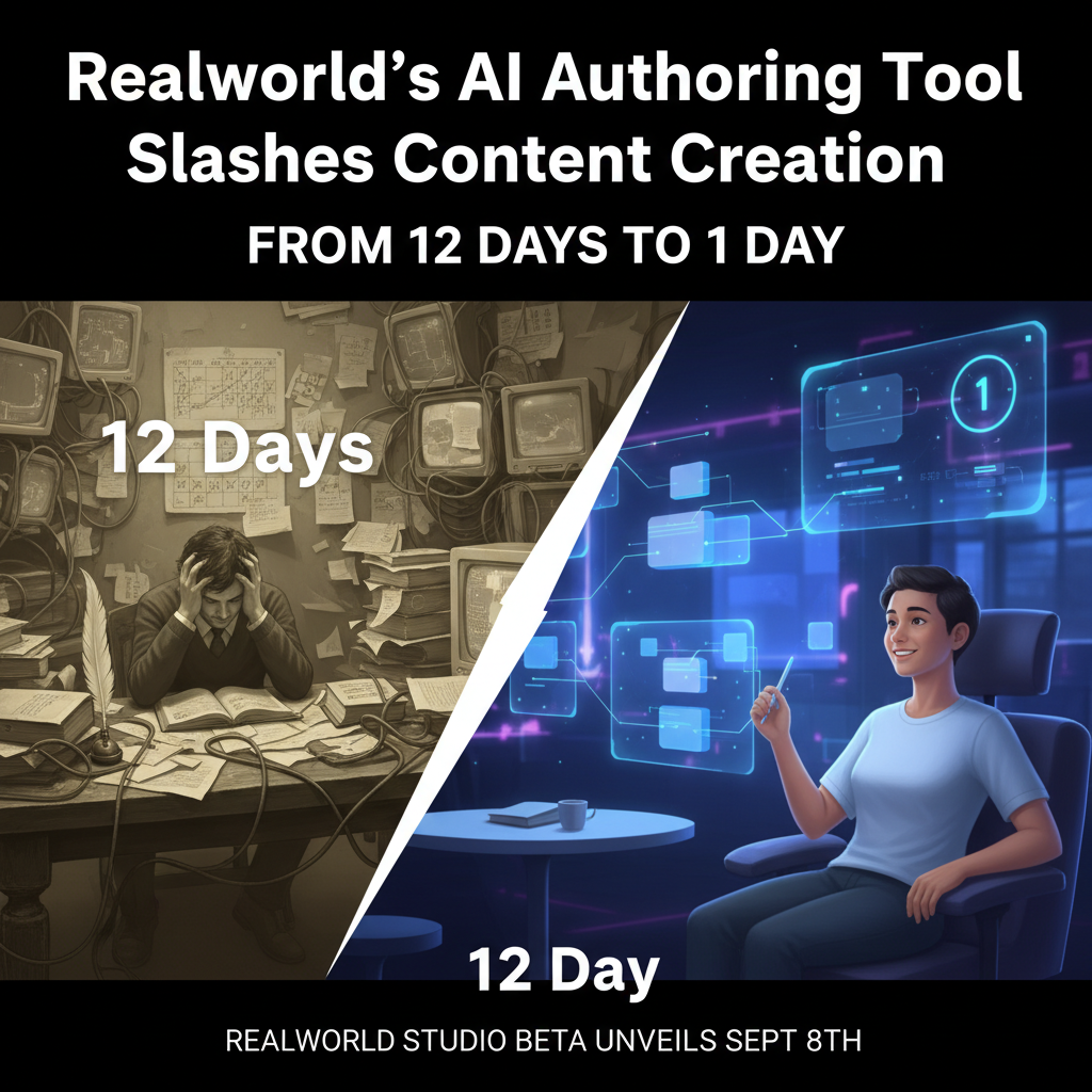 Realworld's AI Authoring Tool Slashes Content Creation from 12 Days to 1 Day