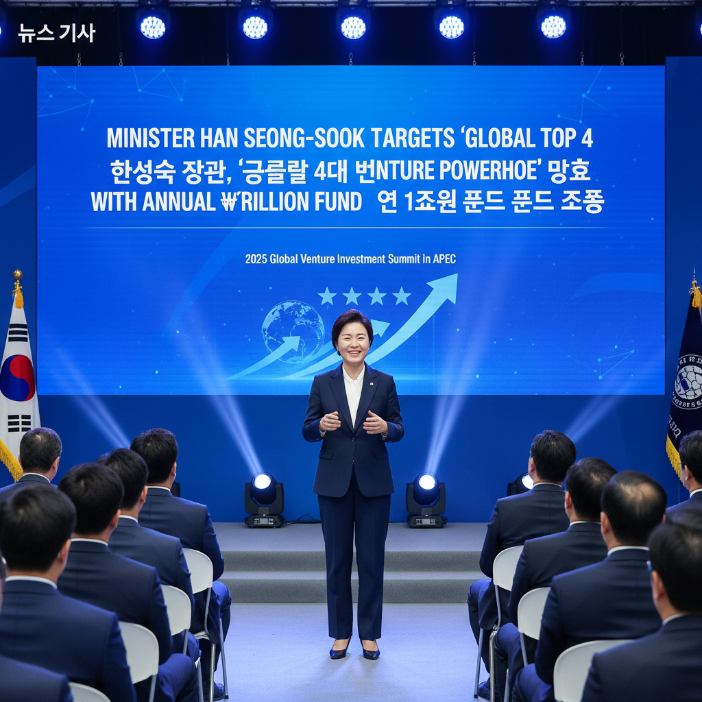 Minister Han Seong-sook Targets 'Global Top 4 Venture Powerhouse' with Annual ₩1 Trillion Fund