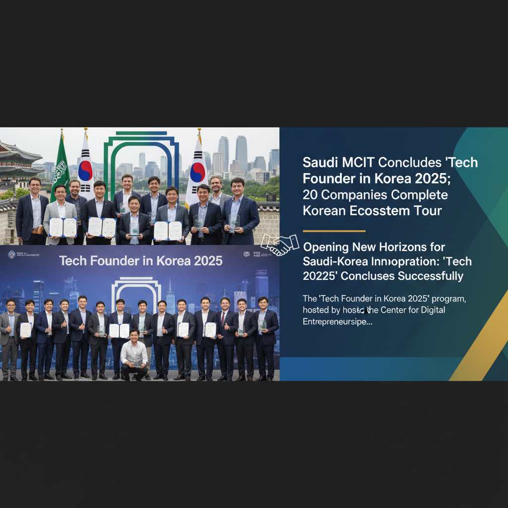 Saudi MCIT Concludes 'Tech Founder in Korea 2025'; 20 Companies Complete Korean Ecosystem Tour