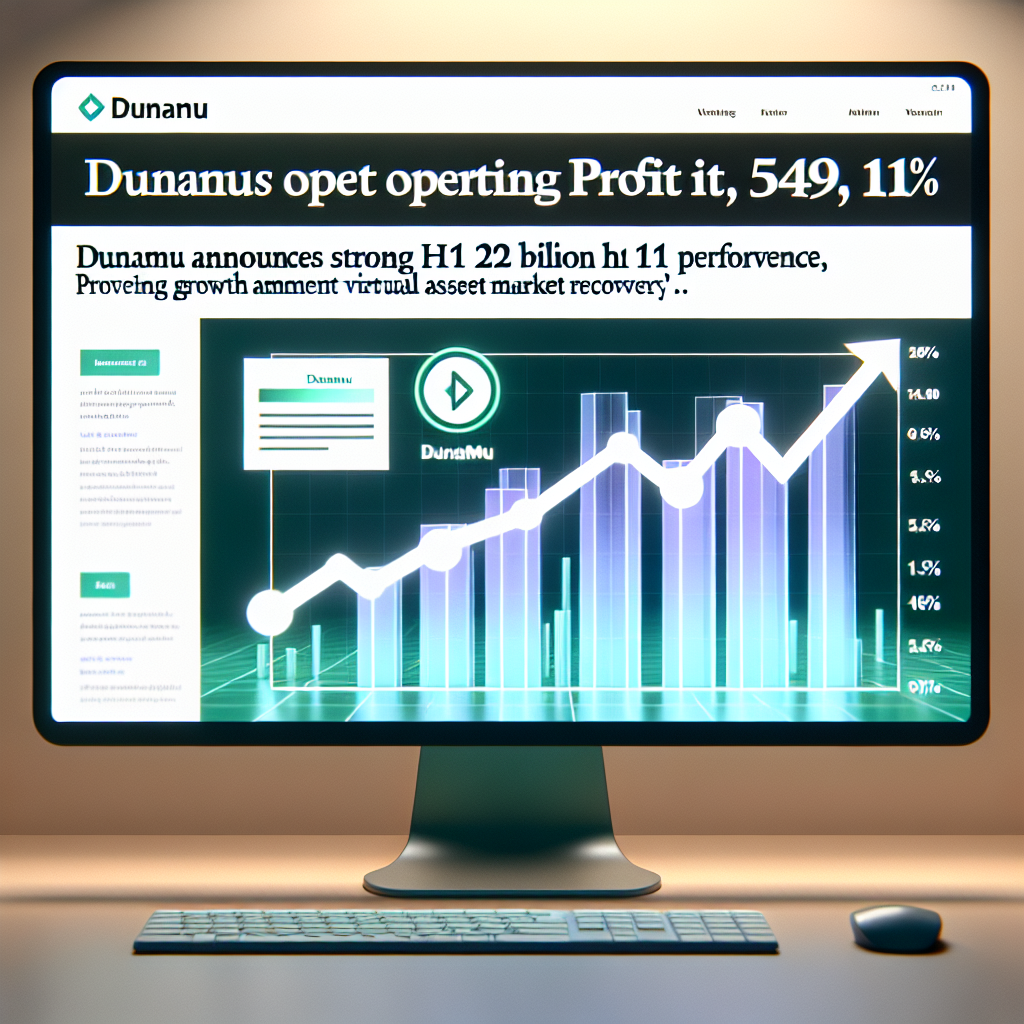 Dunamu's H1 Operating Profit Hits 549.1 Billion Won, Up 11%
