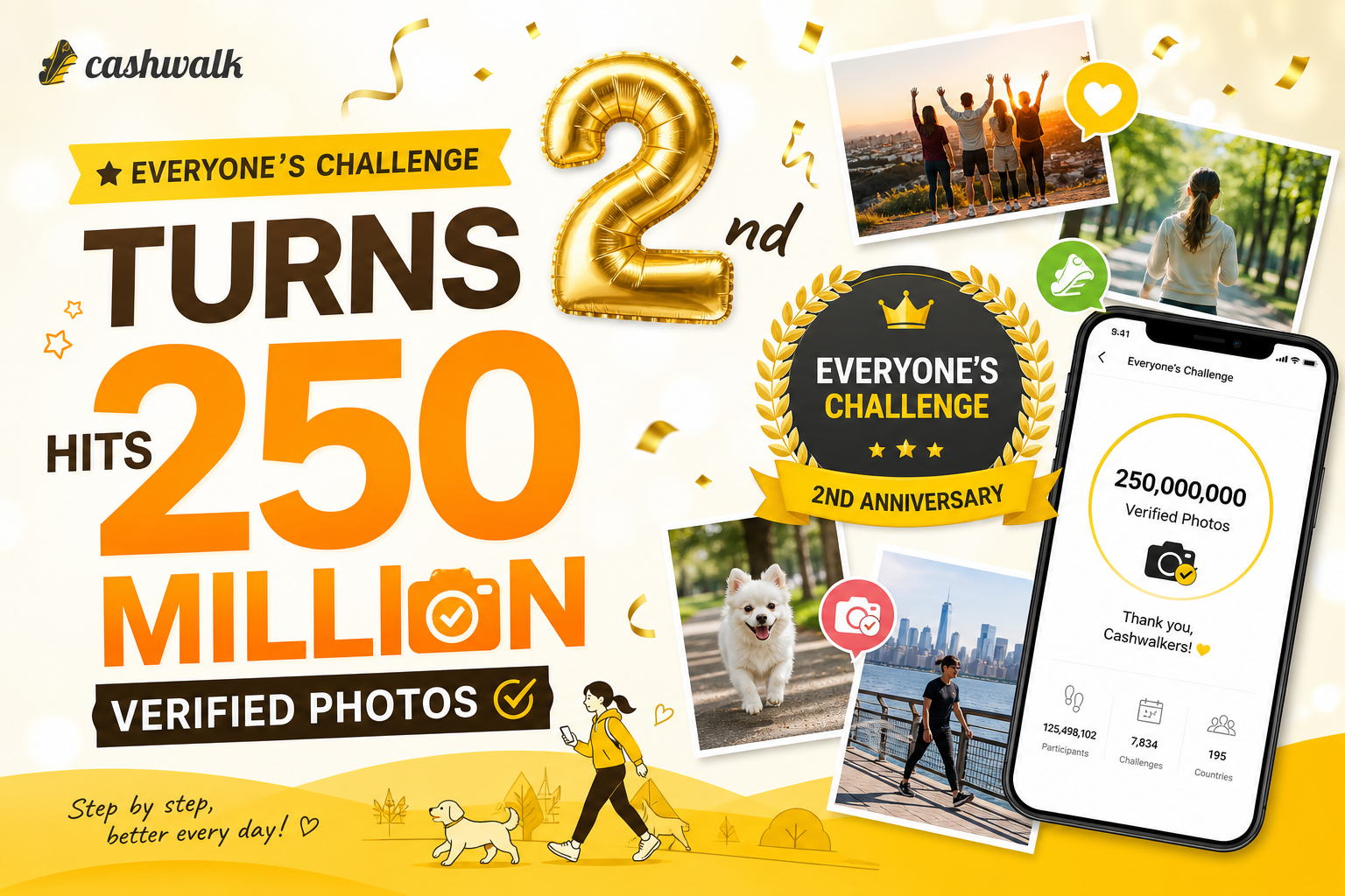 Cashwalk 'Everyone's Challenge' Turns Two, Hits 250 Million Verified Photos
