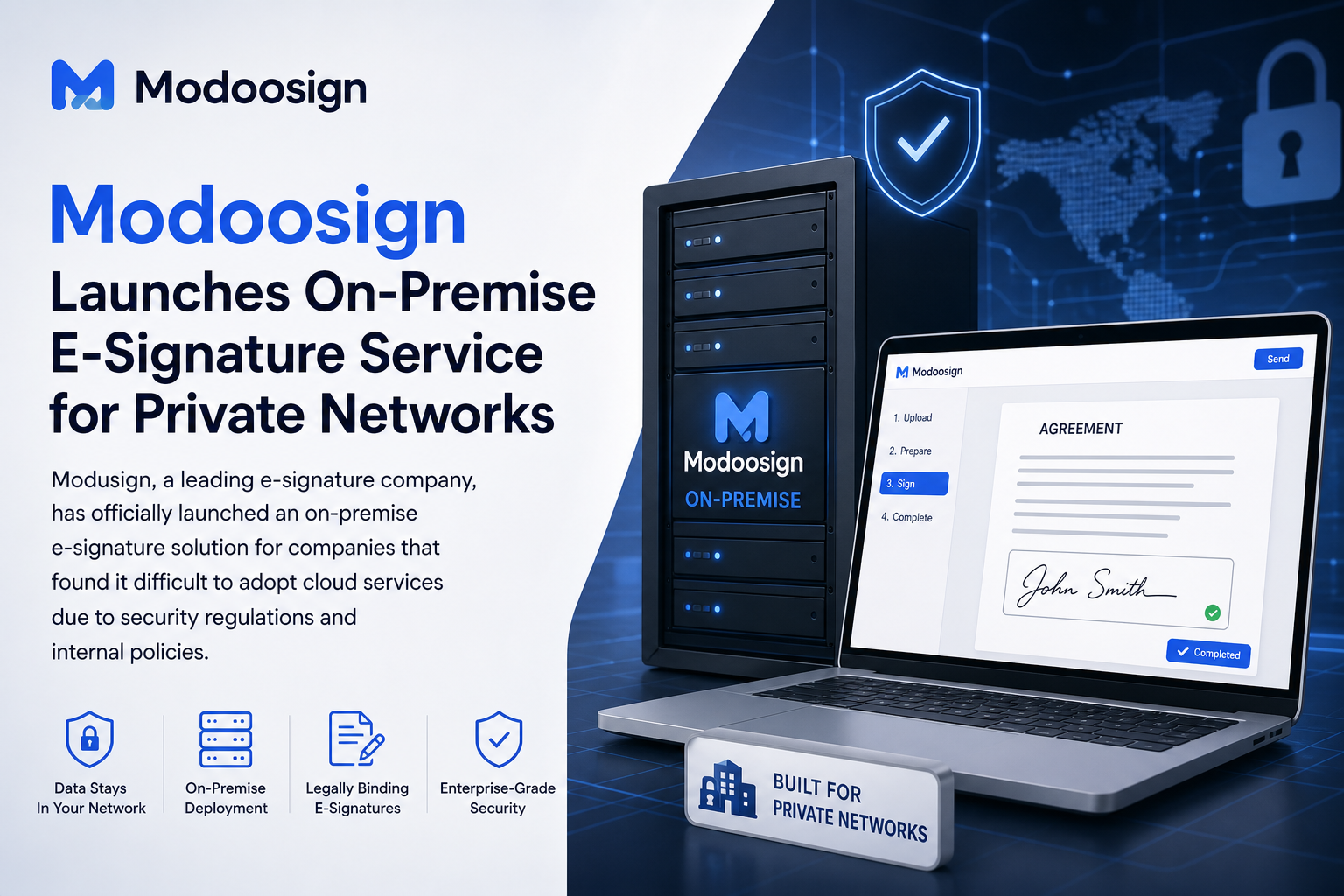 Modoosign Launches On-Premise E-Signature Service for Private Networks