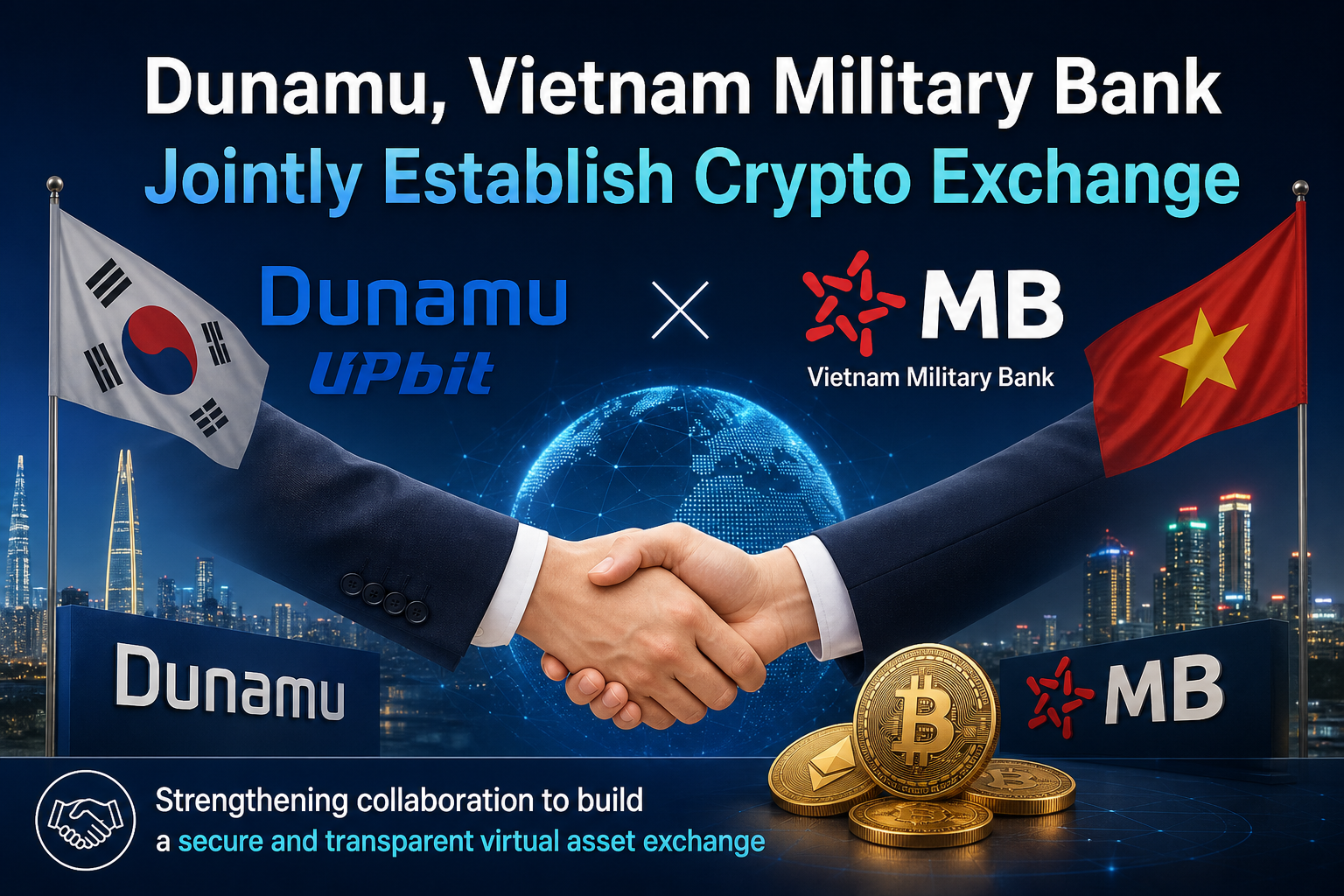 Dunamu, Vietnam Military Bank Jointly Establish Crypto Exchange