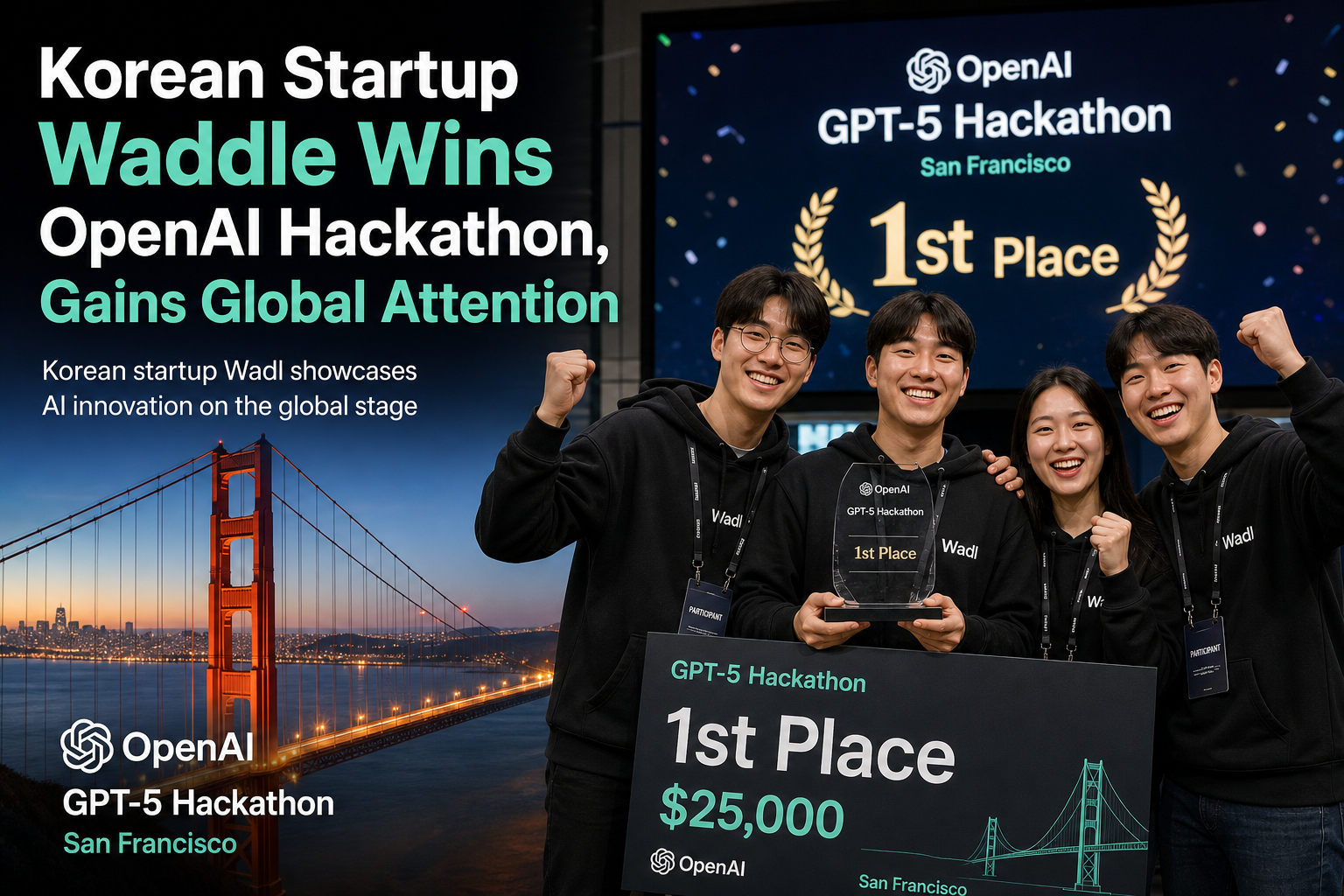 Korean Startup Waddle Wins OpenAI Hackathon, Gains Global Attention