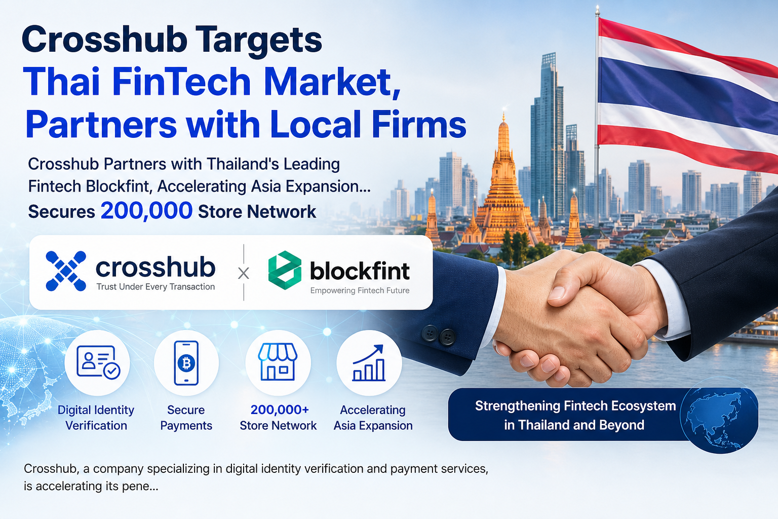 Crosshub Targets Thai FinTech Market, Partners with Local Firms