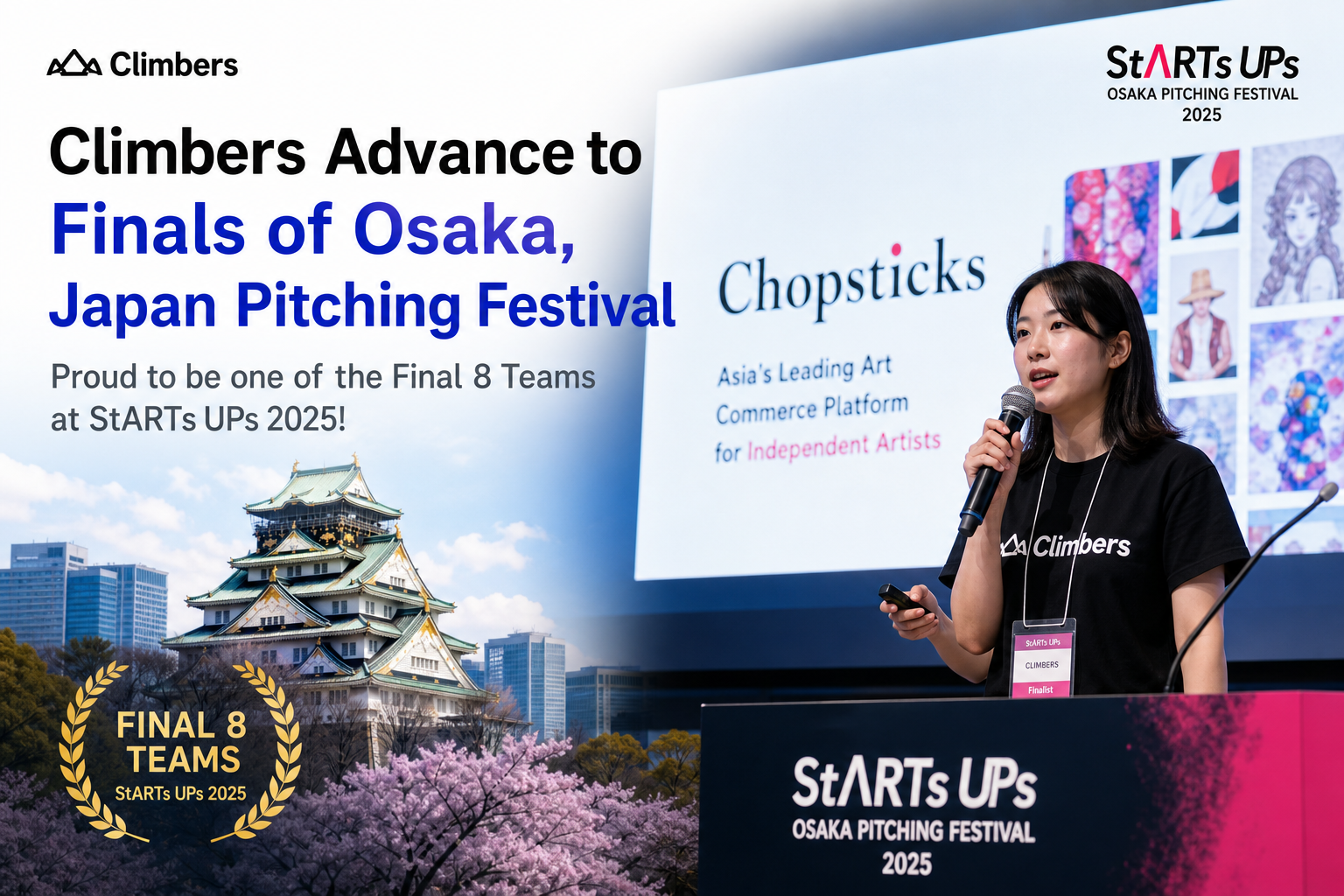 Climbers Advance to Finals of Osaka, Japan Pitching Festival