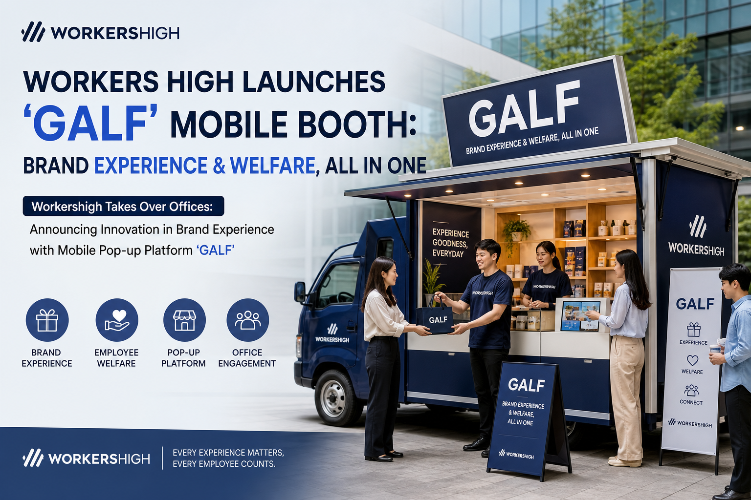 Workers High Launches 'GALF' Mobile Booth: Brand Experience & Welfare, All in One