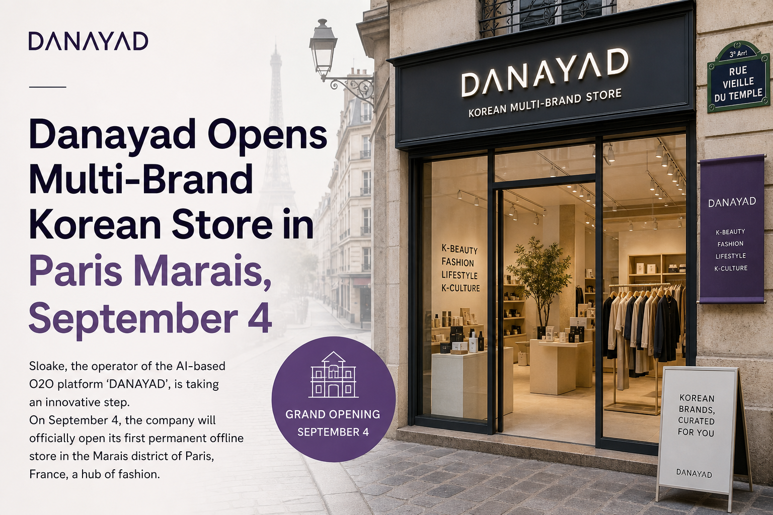 Danayad Opens Multi-Brand Korean Store in Paris Marais, September 4