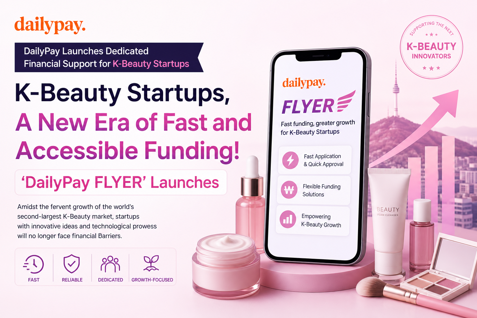 DailyPay Launches Dedicated Financial Support for K-Beauty Startups