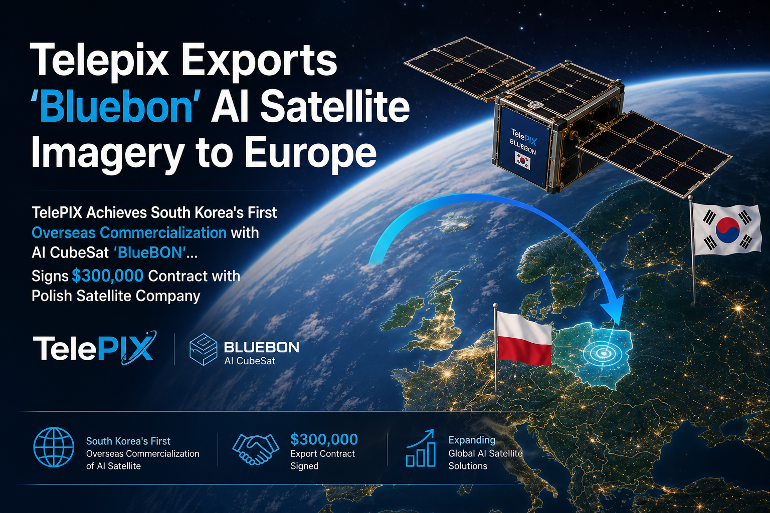 Telepix Exports 'Bluebon' AI Satellite Imagery to Europe