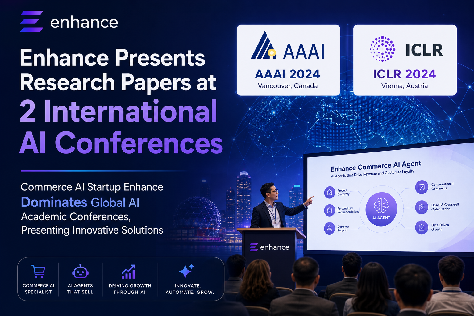 Enhance Presents Research Papers at 2 International AI Conferences