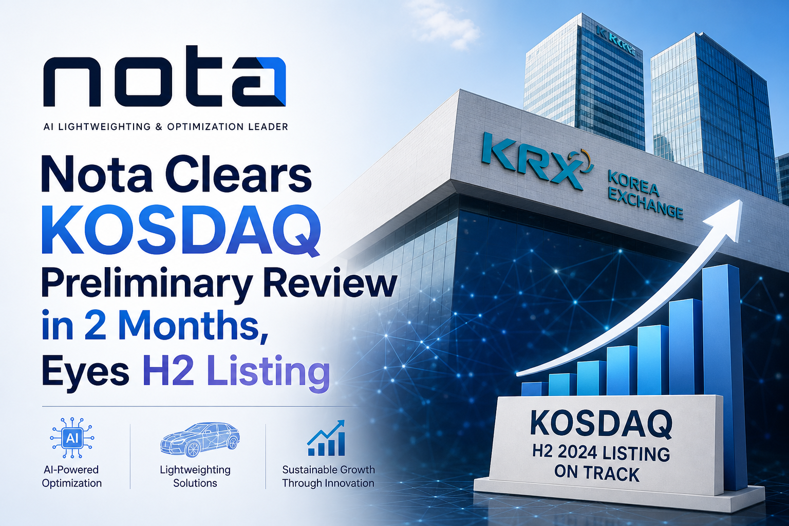 AI Firm Nota Clears KOSDAQ Preliminary Review in 2 Months, Eyes H2 Listing