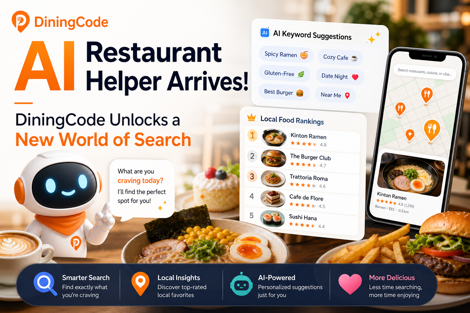 DiningCode Launches AI Restaurant Keyword Suggestions and Local Food Rankings