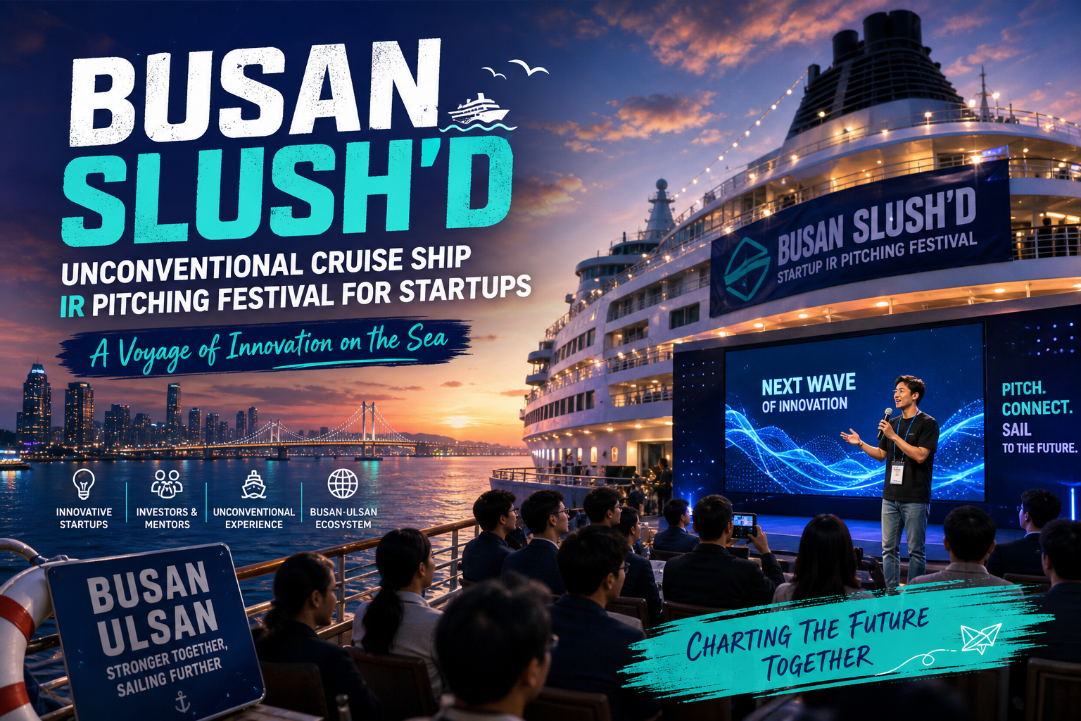 Busan Slush'd: Unconventional Cruise Ship IR Pitching Festival for Startups