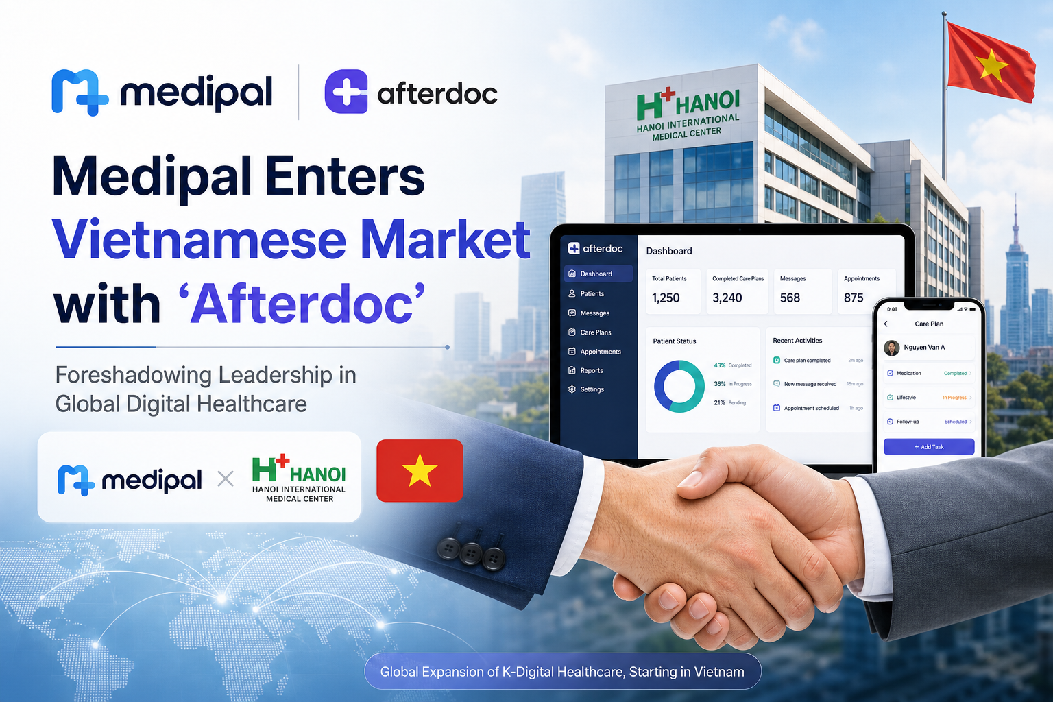 Digital Healthcare 'Medipal' Provides 'Afterdoc' to H+Hanoi, Vietnam