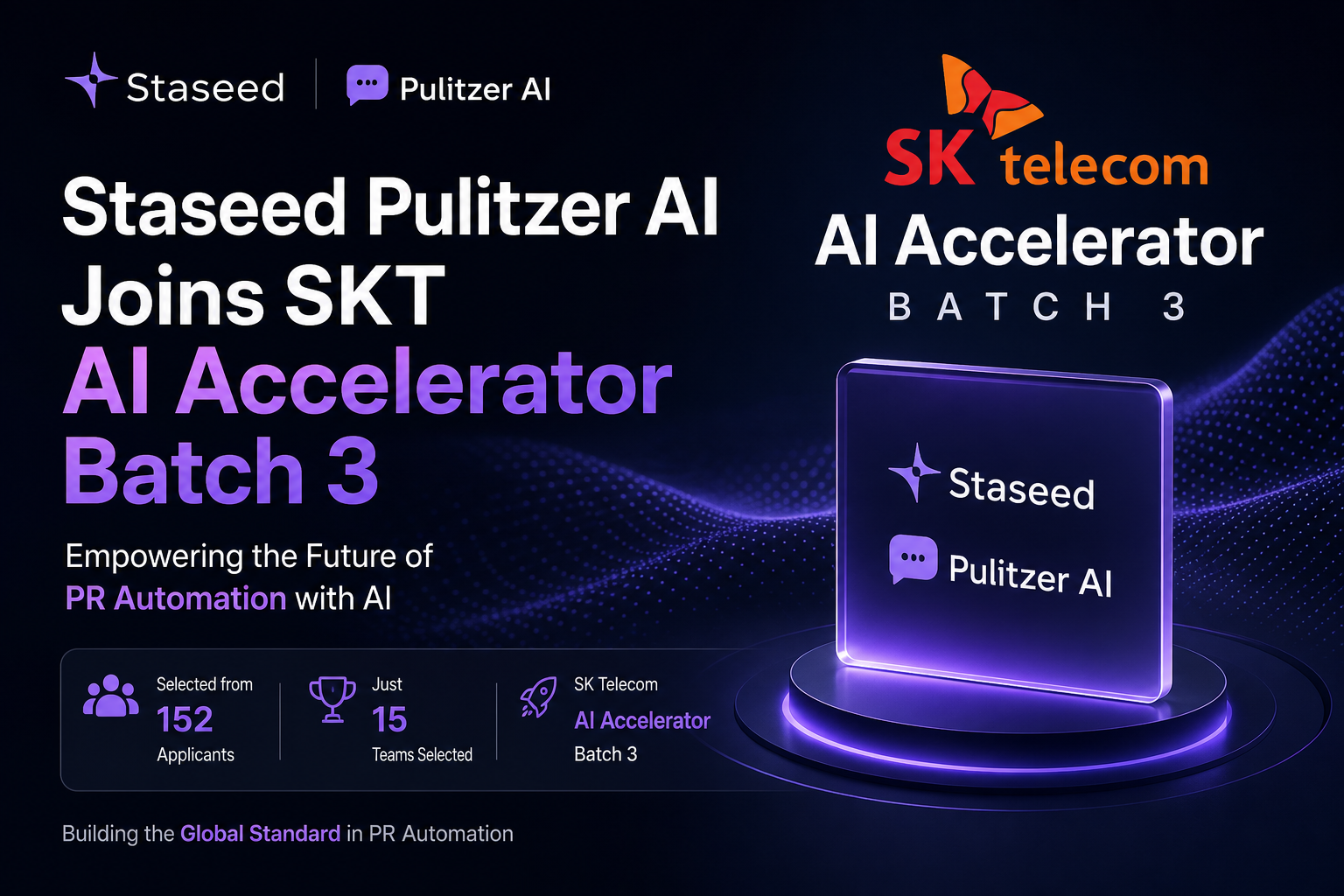 Staseed Pulitzer AI Joins SKT AI Accelerator Batch 3
