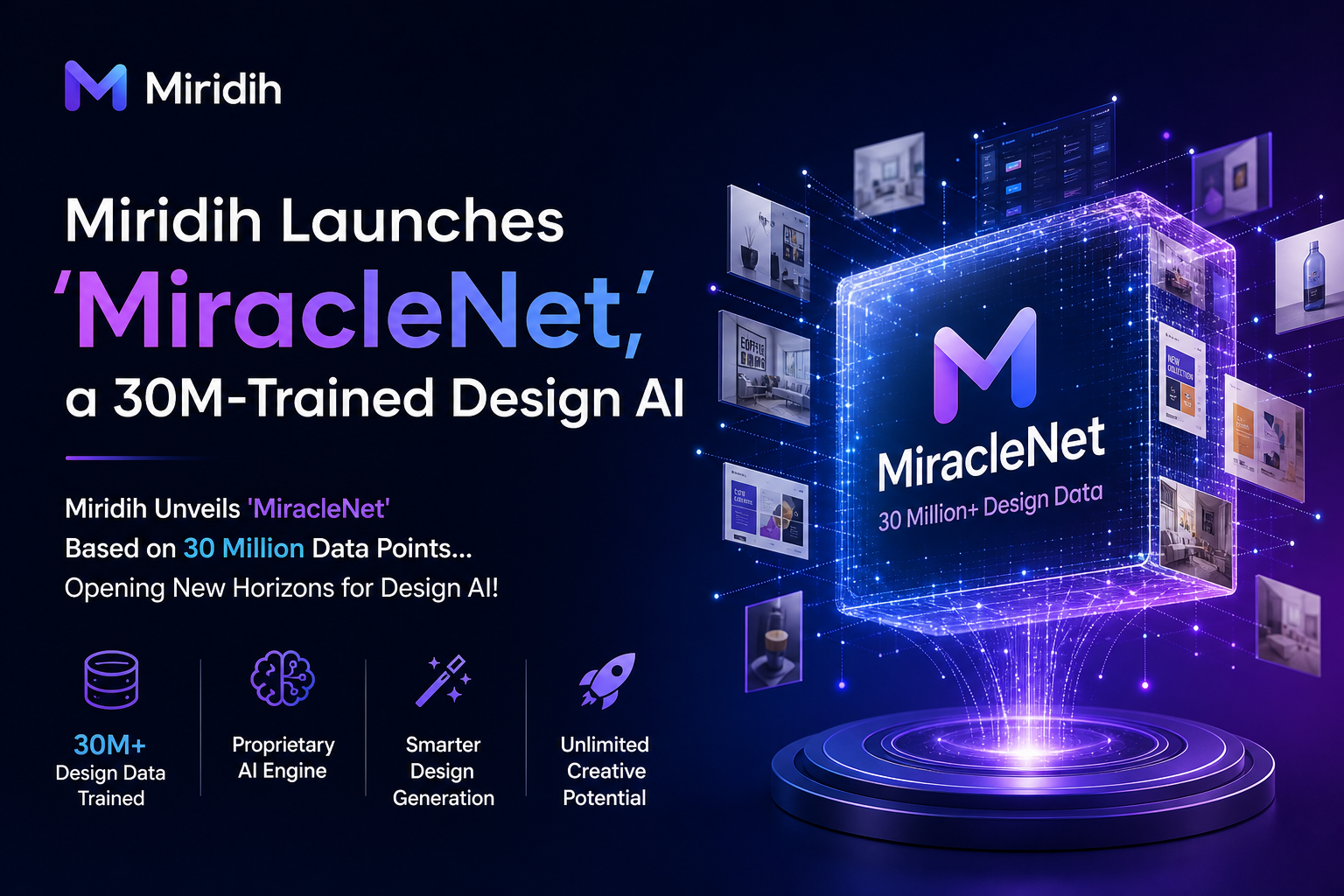 Miridih Launches 'MiracleNet,' a 30M-Trained Design AI