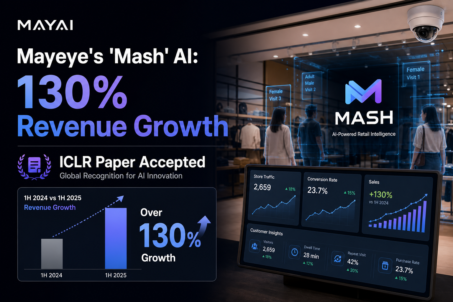 Mayeye's 'Mash' AI: 130% Revenue Growth, ICLR Paper Accepted