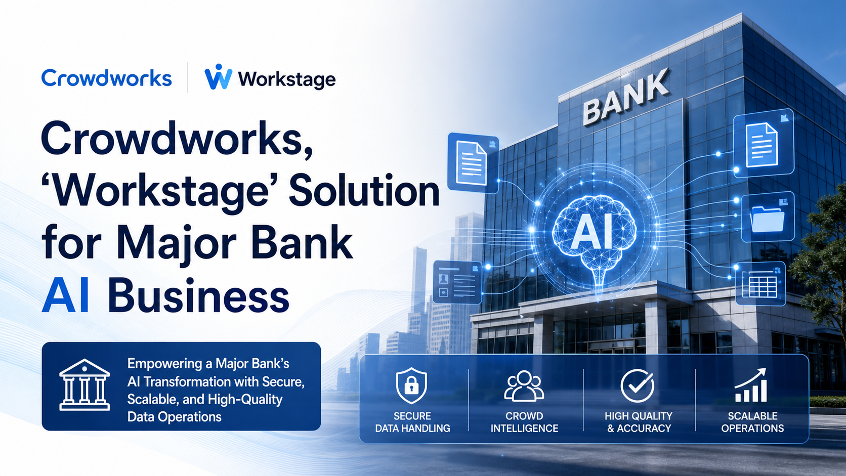 Crowdworks, 'Workstage' Solution for Major Bank AI Business