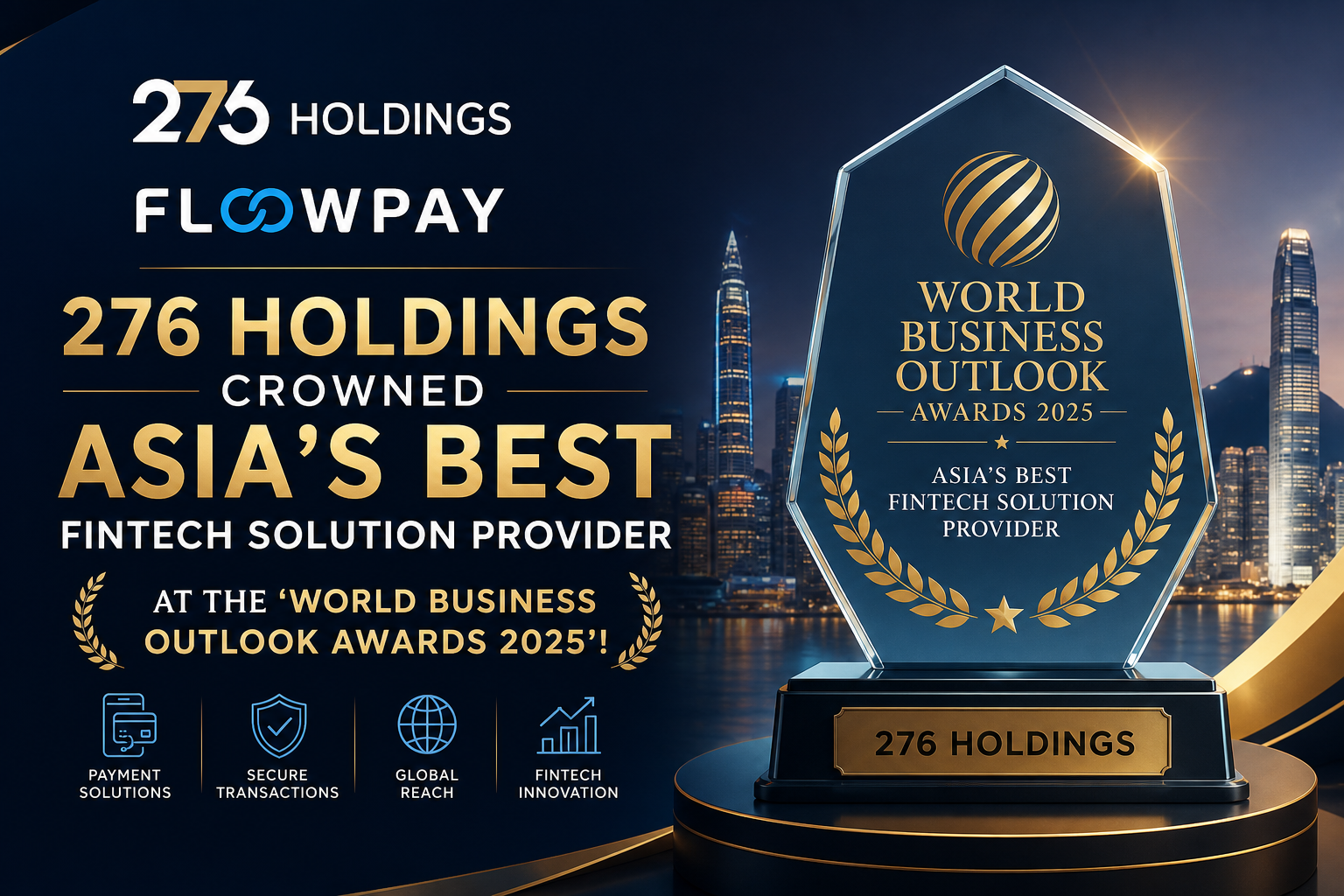 276 Holdings Crowned Asia's Top Emerging Fintech Solutions Company