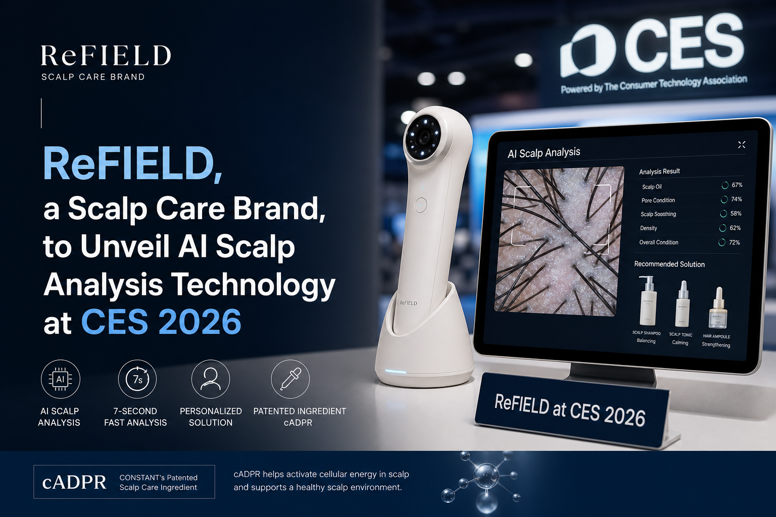 ReFIELD, a Scalp Care Brand, to Unveil AI Scalp Analysis Technology at CES 2026