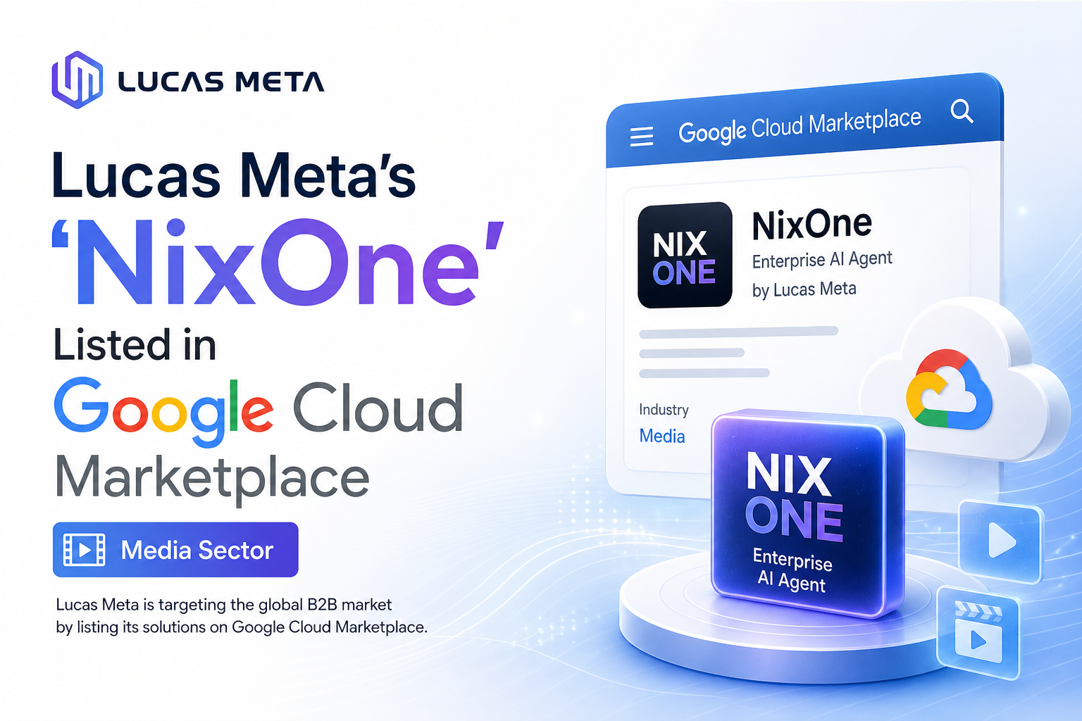 Lucas Meta's 'NixOne' Listed in Google Cloud Marketplace Media Sector