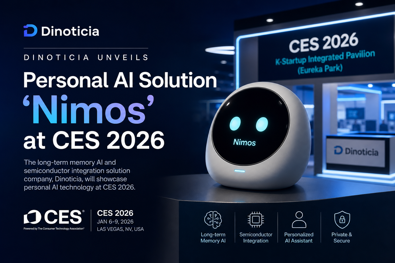 Dinoticia Unveils Personal AI Solution 'Nimos' at CES 2026