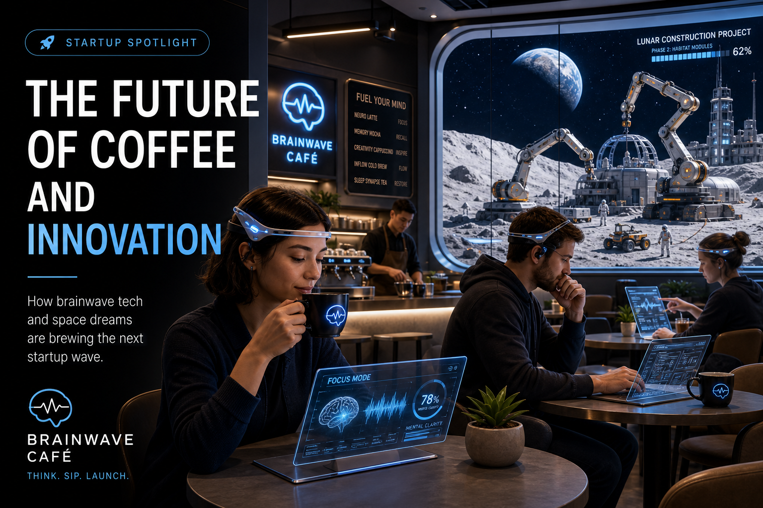 Brain Waves and Lunar Paving: The Startups Betting on Concentration Cafés and Moon Robots