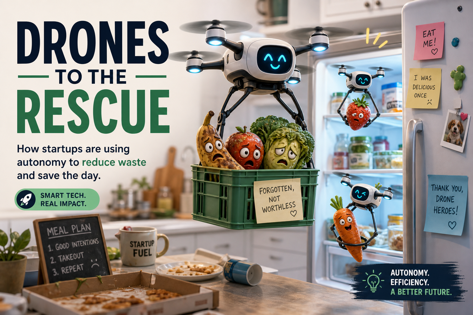 Startup Launches $300 Million Drone Army to Rescue Forgotten Fridge Ingredients—Will This Be the Next Culinary Revolution?