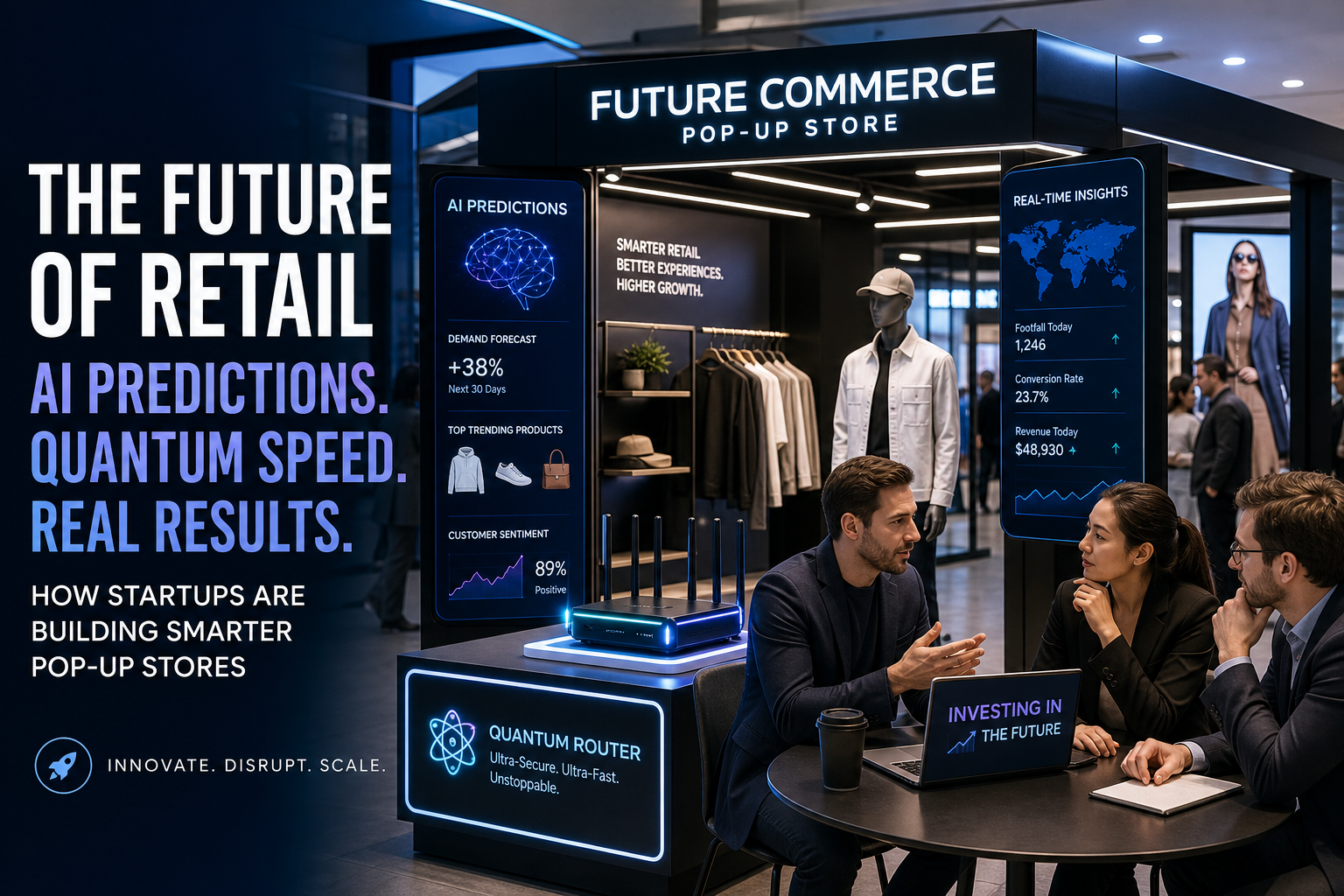 Quantum Leap or Quantum Leakage? AI Predicts Pop-Up Store Success with a Dash of Quantum Networking