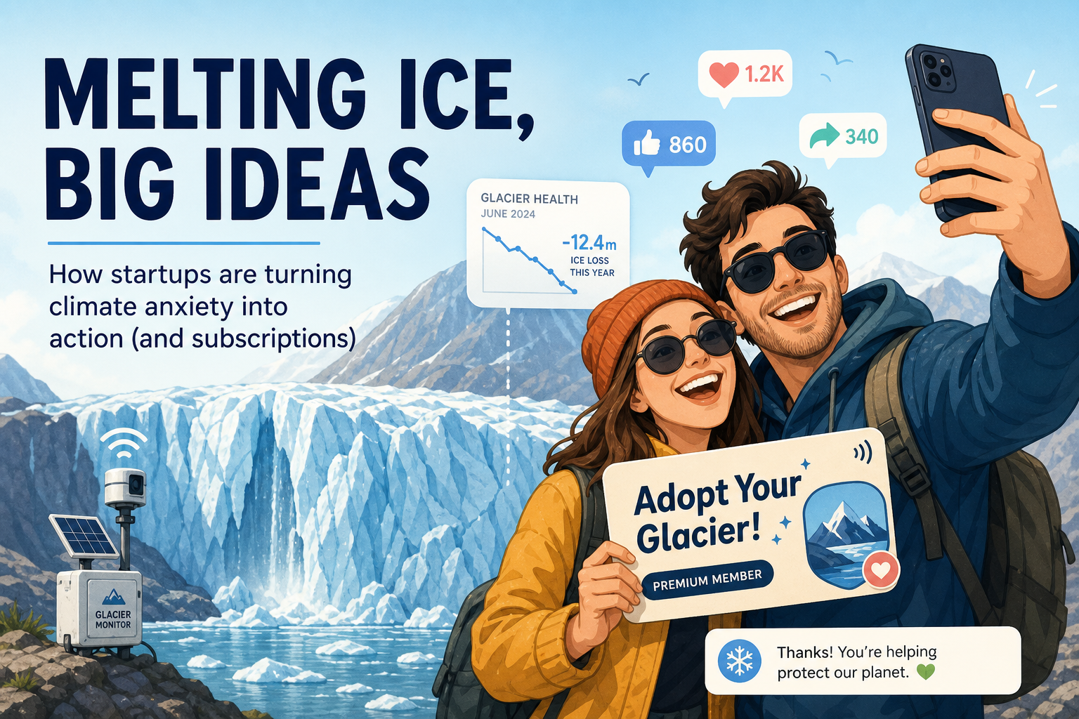 Startup Launches Glacier Sponsorship Subscription, Aims to Save the Planet One Ice Cube at a Time